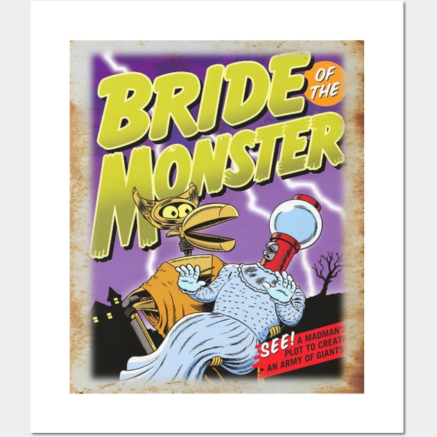 Mystery Science Rusty Barn Sign 3000 - Bride of the Monster Wall Art by Starbase79